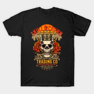 Skull & Crown Trading Co Oahu Hawaii Bar Lounge Tiki Drinks Hawaiian Collection T-Shirt